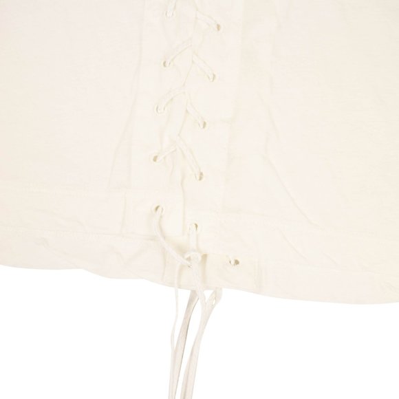 UNRAVEL PROJECT Ivory Lace Up T-Shirt Size XXS $595 - Picture 3 of 7